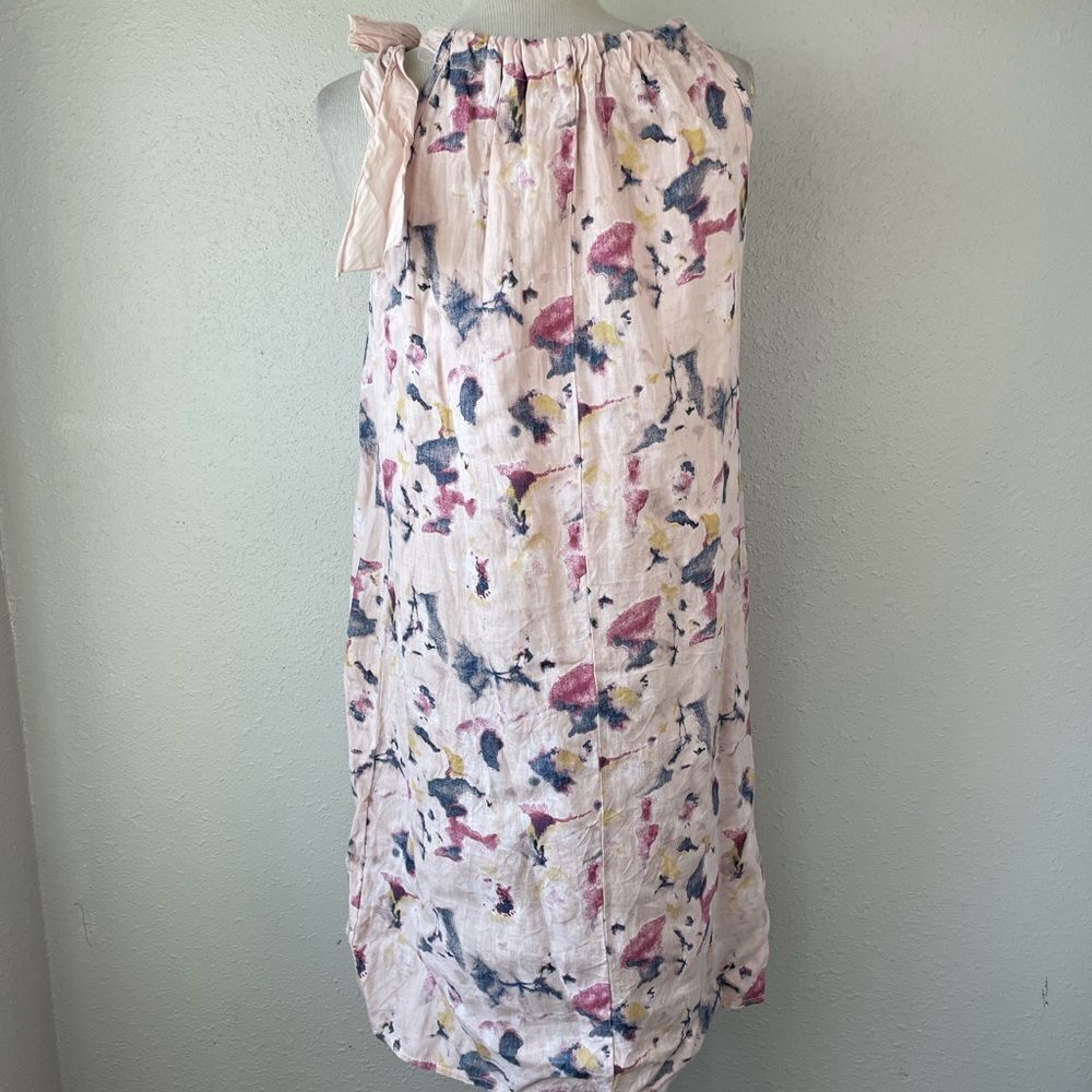 Bellambra Pink Linen Seeveless Midi Dress Size L EUC - Picture 5 of 8